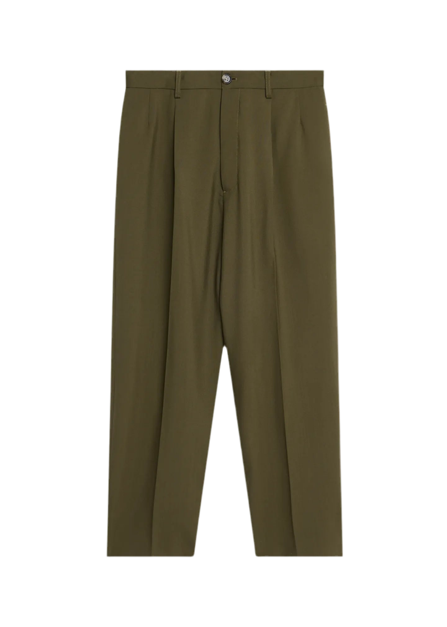 Tailored Wool Pants in Olive