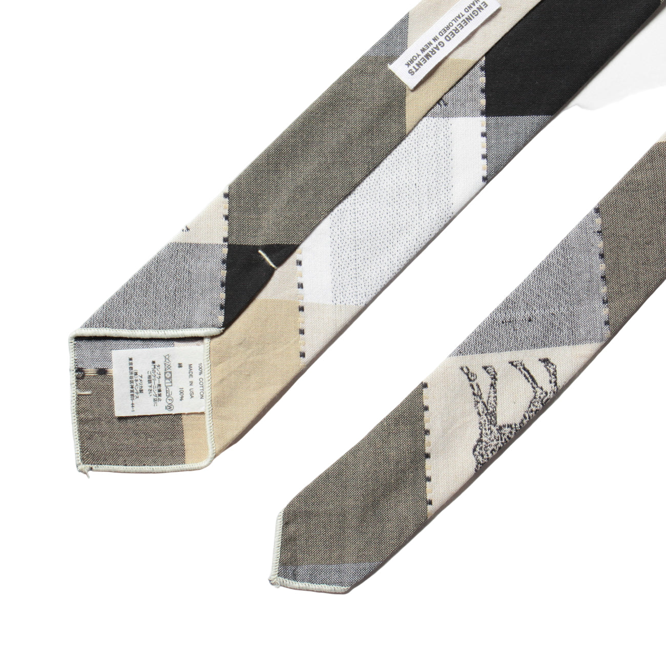 Cotton Giraffe Jacquard Tie in Beige