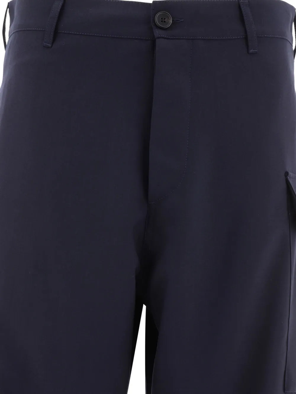 Logo-Embroidered Cargo Trousers in Deep Blue