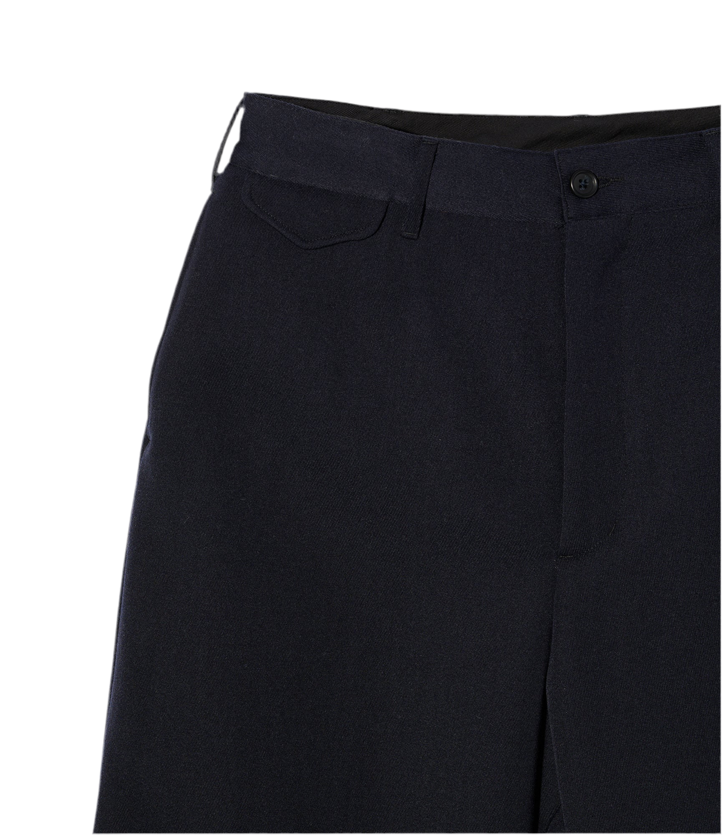 Officer Pant in Dark Navy Heavy Wool Elastique