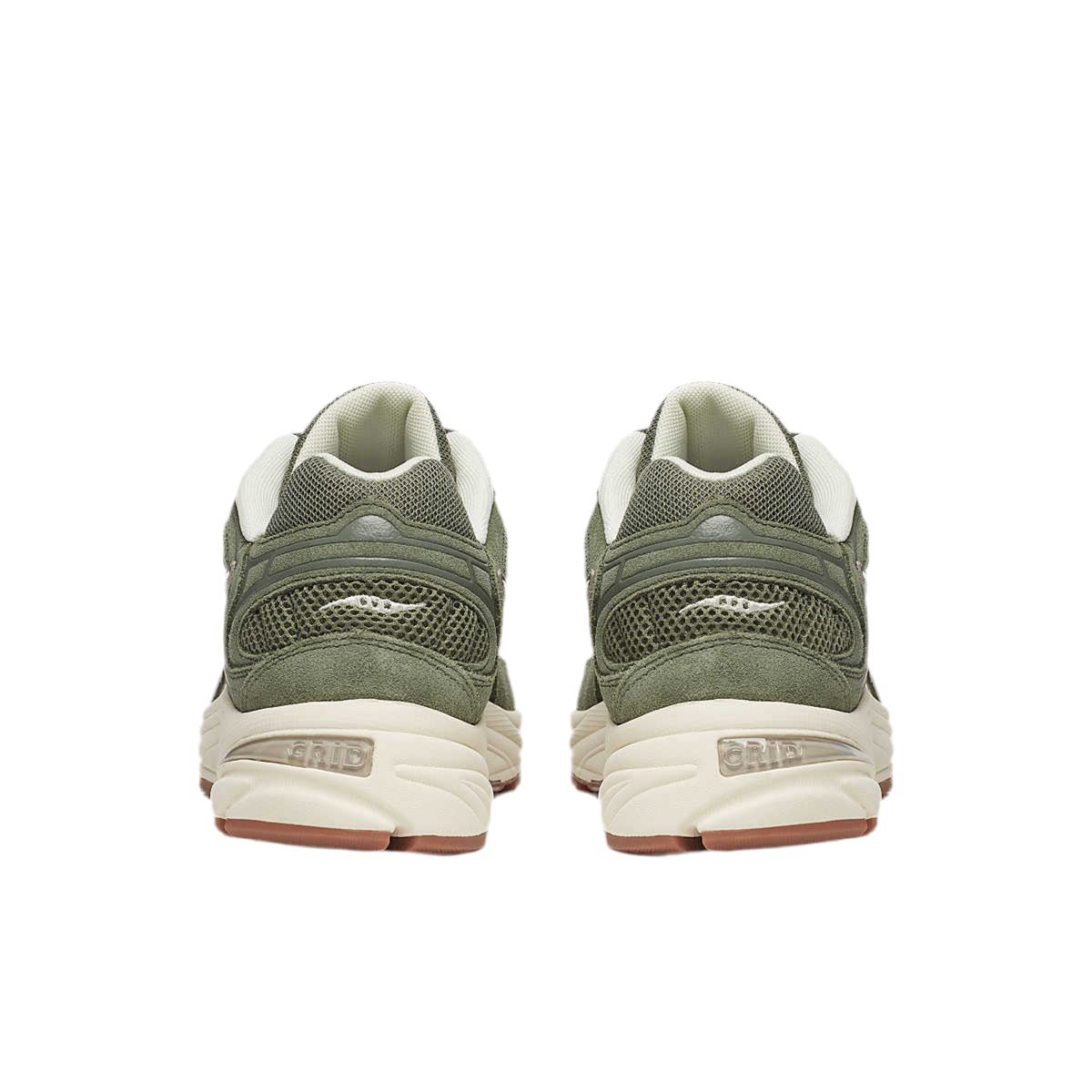 Grid Jazz 9 Suede in Olive/Off White