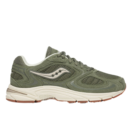 Grid Jazz 9 Suede in Olive/Off White