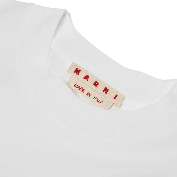 T-Shirt with Pop Fields Marni Logo in Black/White