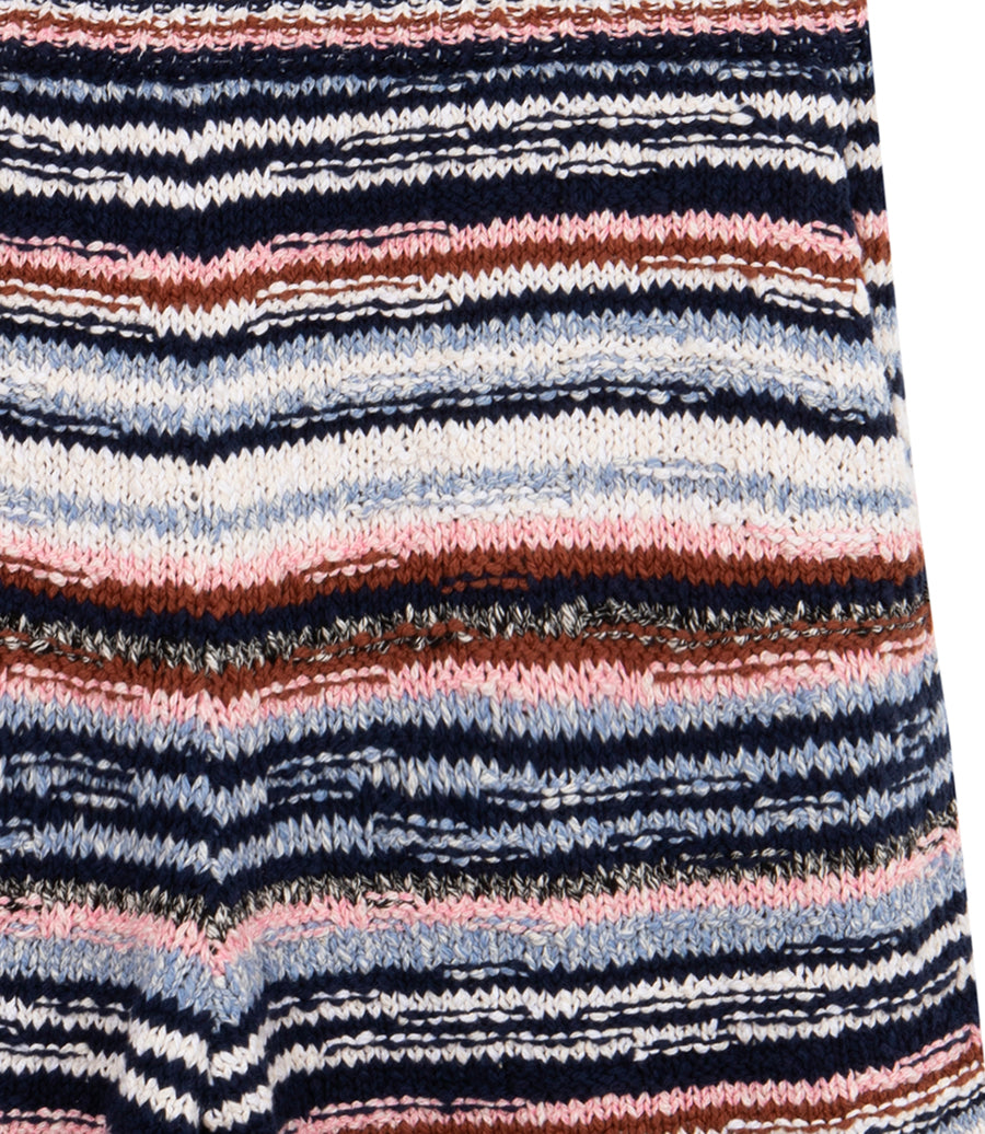 Striped Knit Shorts in Opal