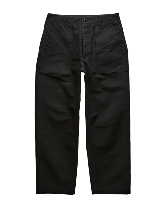 Fatigue Pant in Black Cotton Double Cloth