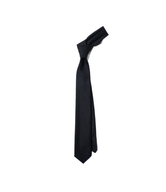 Neck Tie in Dark Navy High Count Worsted Wool