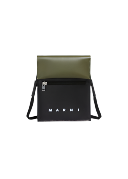 Tribeca Shoulder Bag in Black/Green