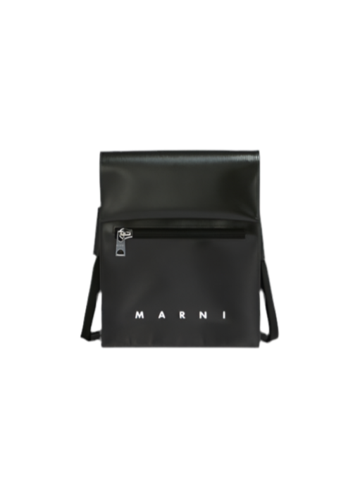 Pouch with Shoelace Strap in Black