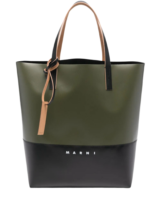 Shopping Bag Everyday Tote in Black/Olive