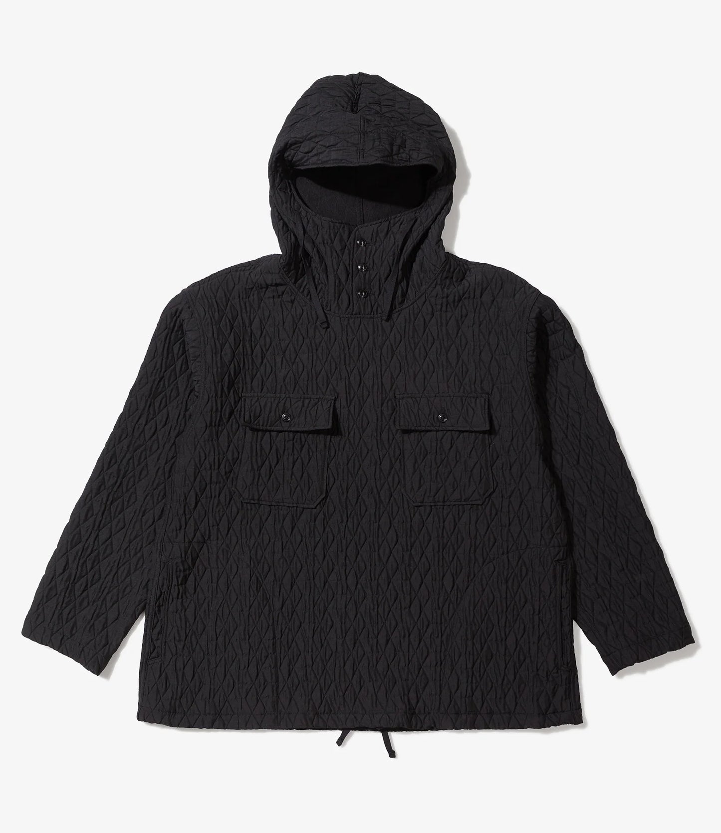 Cagoule Shirt in Black Geo Quilt