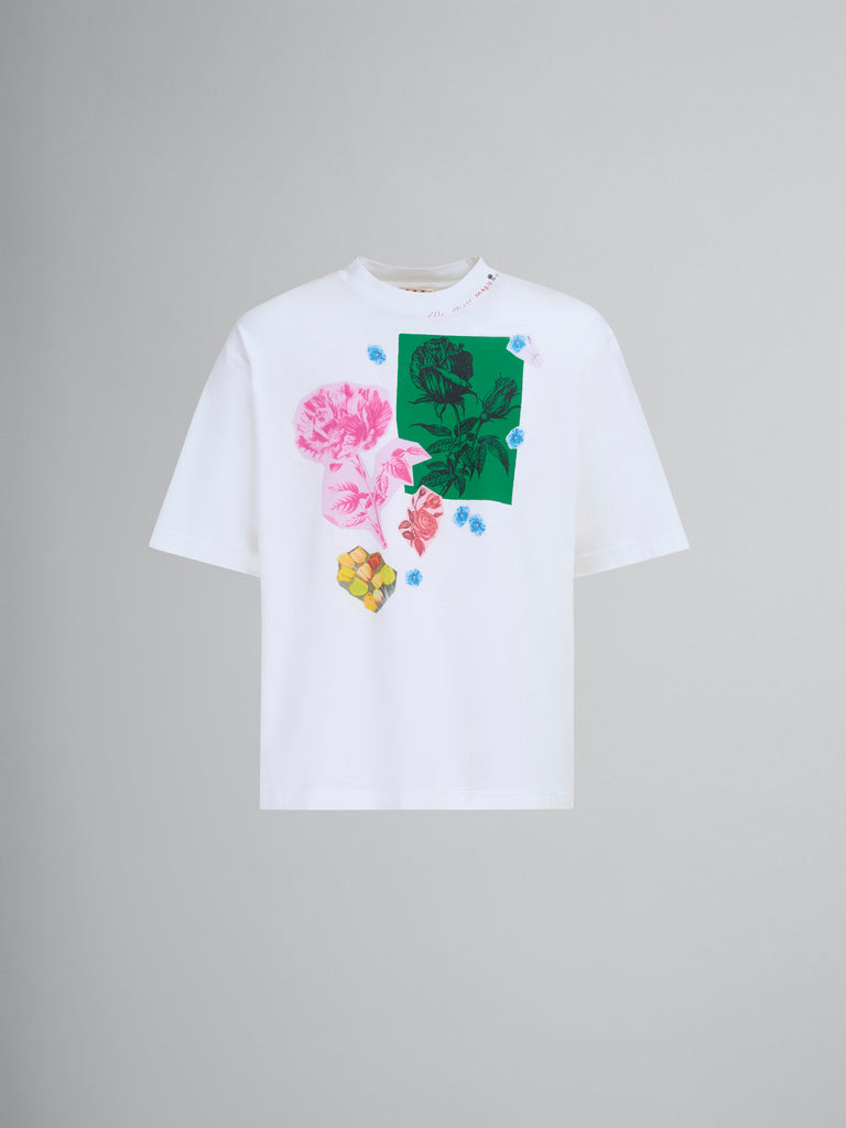 Flower Print T-Shirt in White