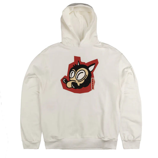 Graphic Hooded Sweatshirt in White