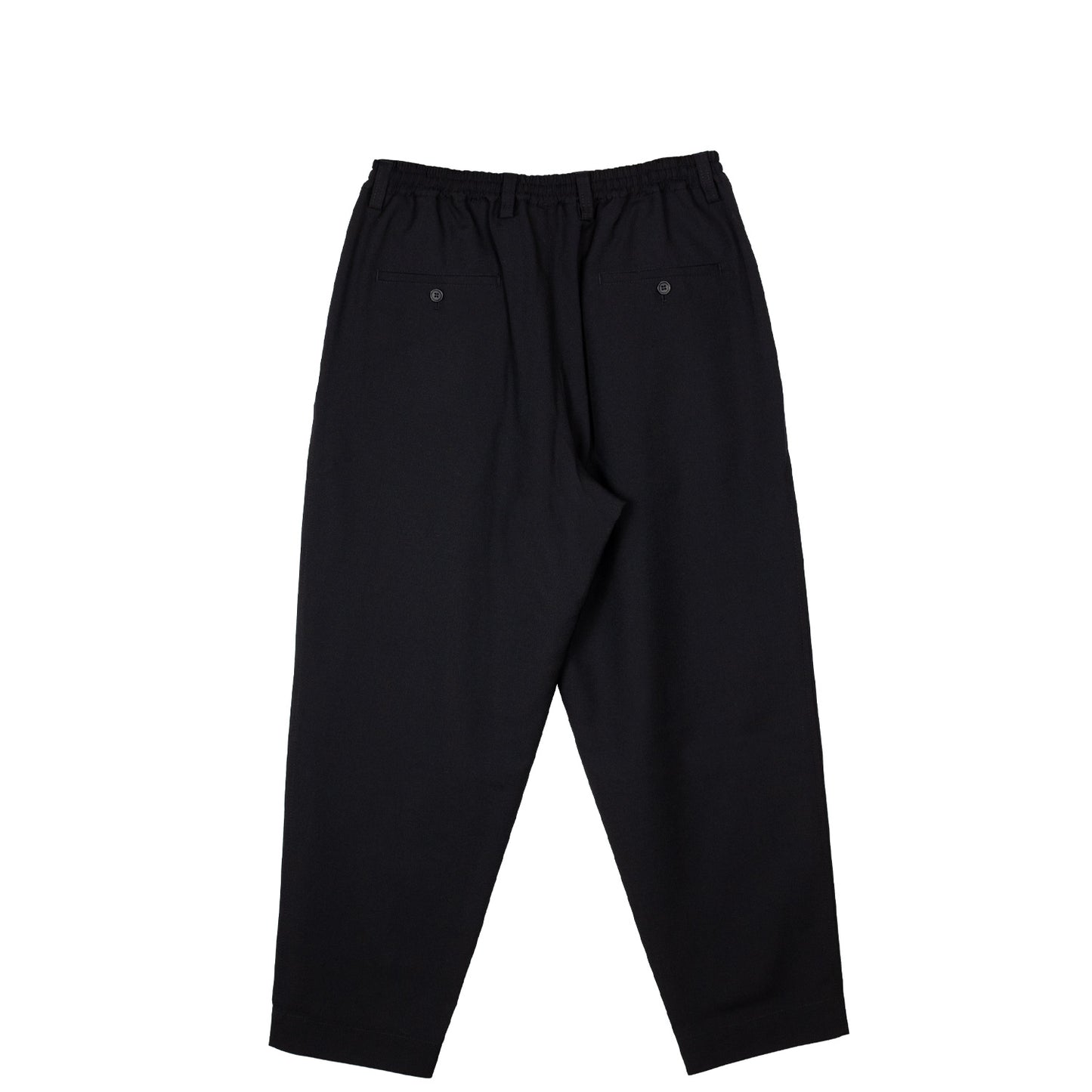 Tropical Wool Trousers with Drawstring Waist in Deep Blue