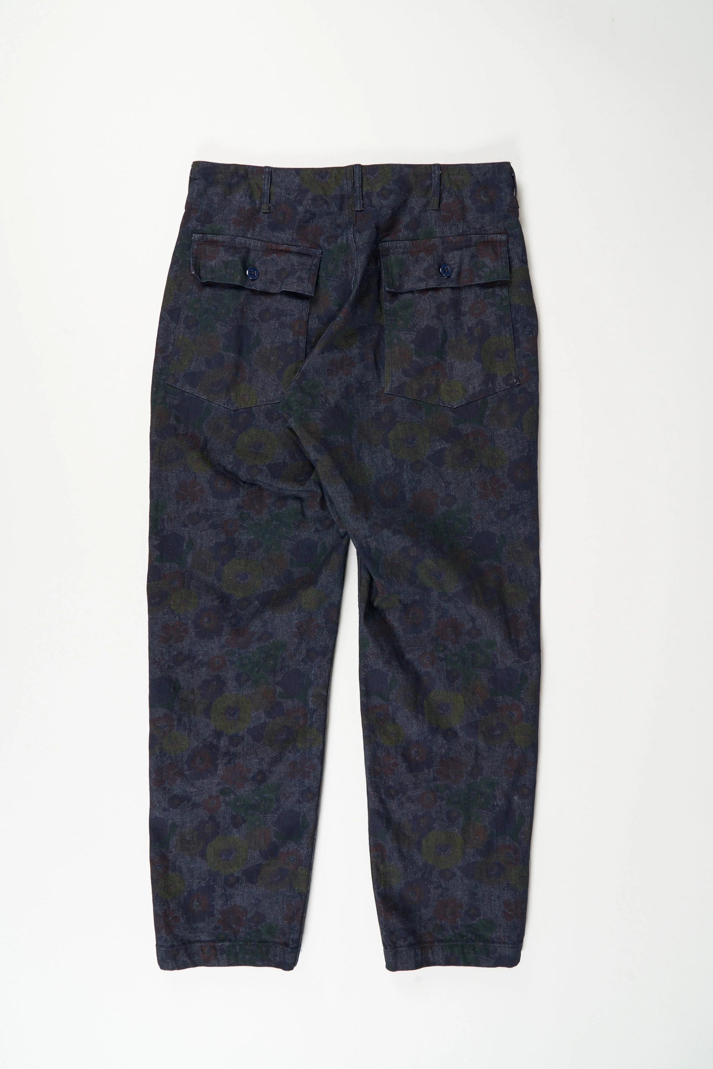 Fatigue Pant in Floral Print Denim