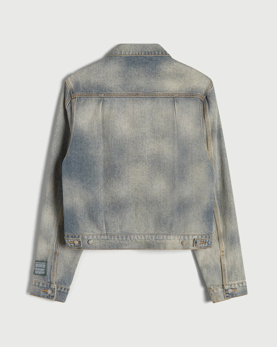 Chrissy destructed 2025 trucker jacket