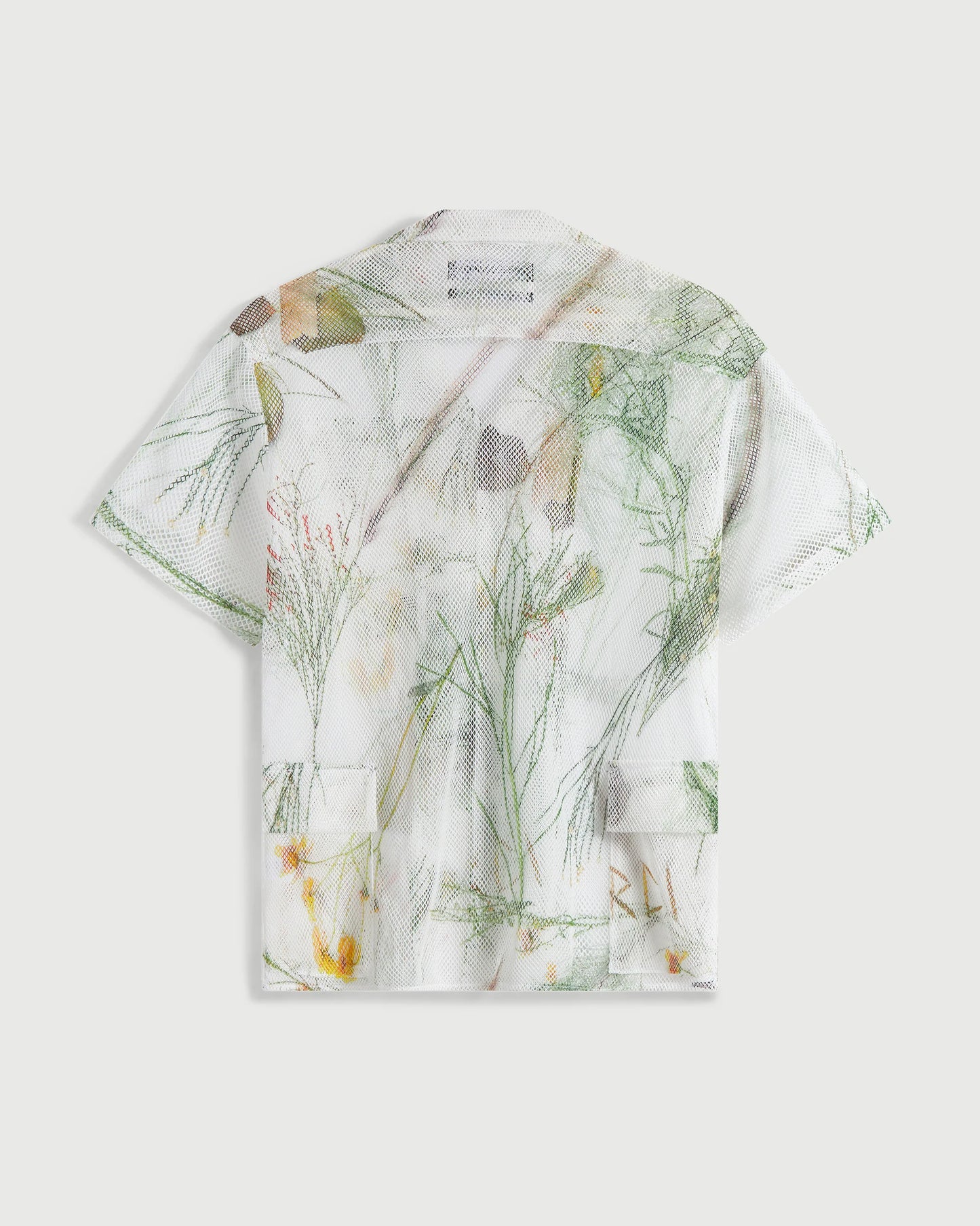 Desert Brush Printed Mesh Short Sleeve Cargo Shirt