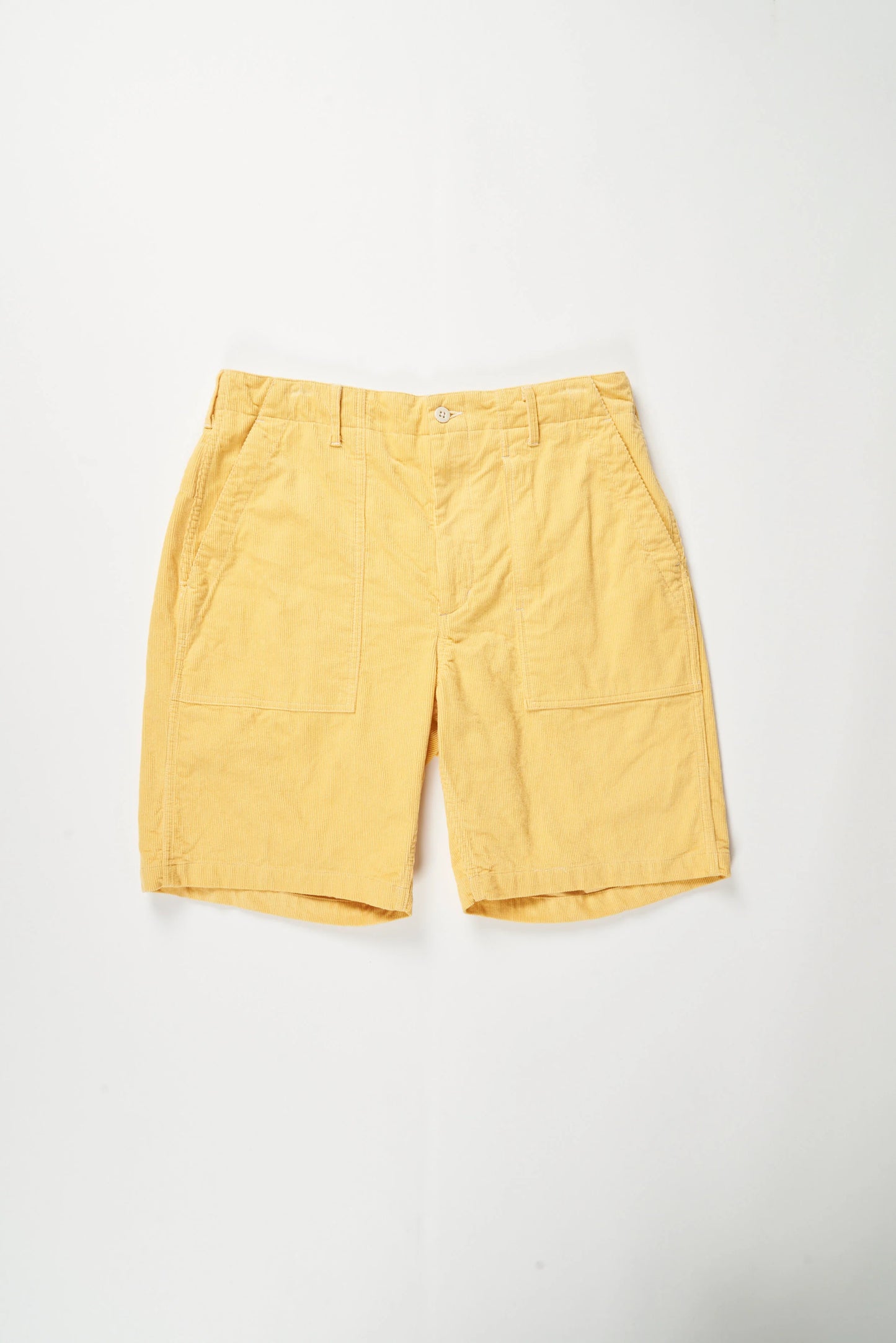 Corduroy Fatigue Short in Yellow