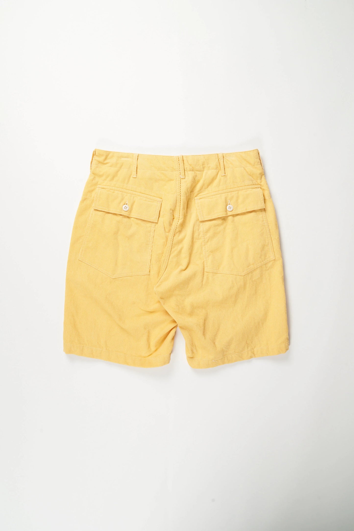 Corduroy Fatigue Short in Yellow