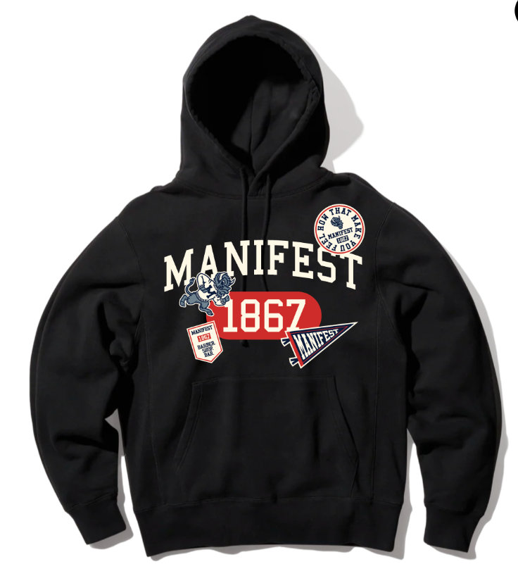 Manifest Collegiate Hoodie in Black
