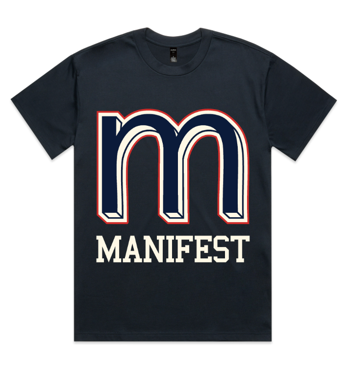 Collegiate 'M' T-Shirt in Navy