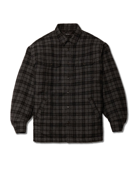 Quilted Overshirt in Charcoal