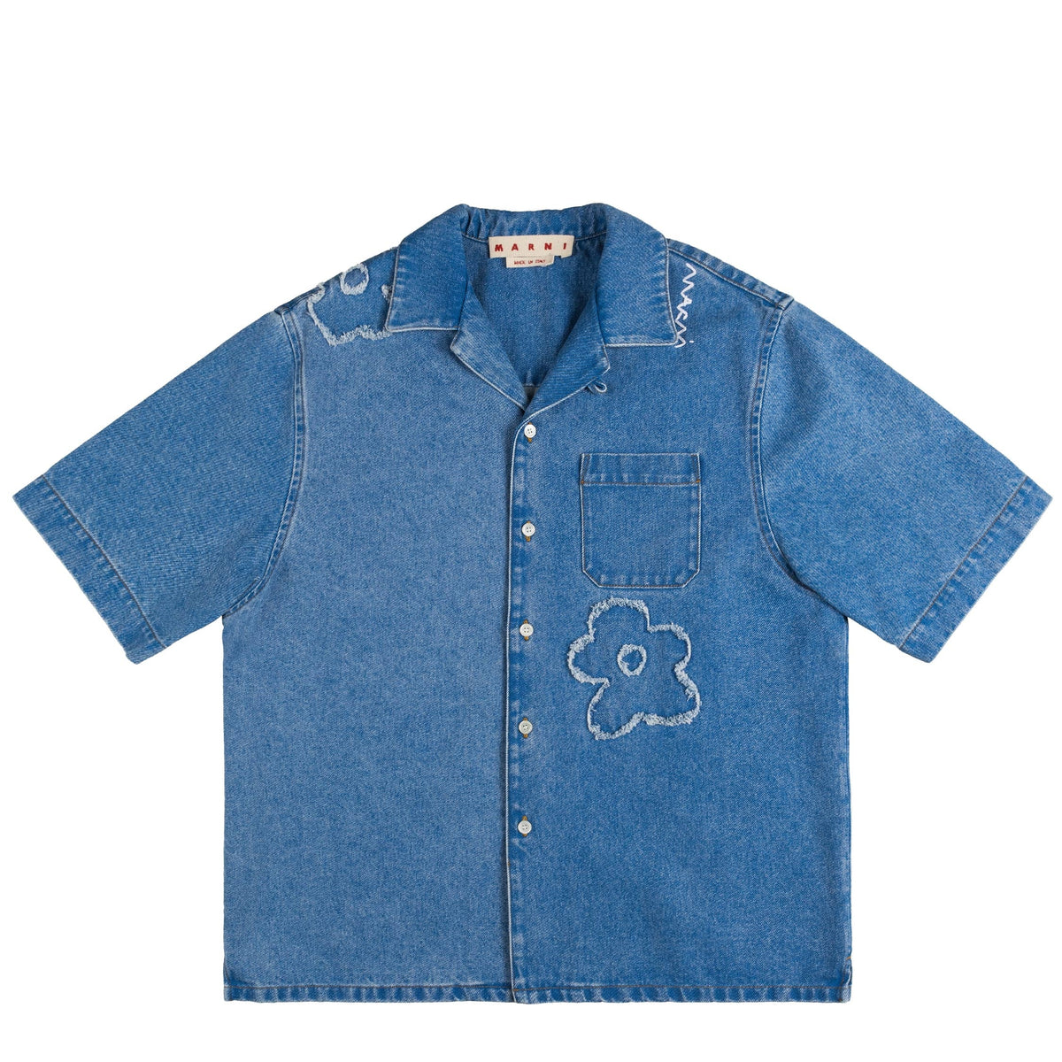Bowling Shirt with Dilies Patch in Light Blue – www.manifest.us