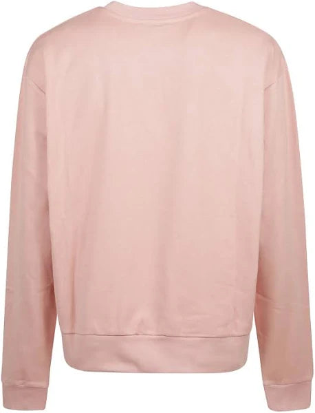 Faux Fur Logo Sweatshirt in Pink