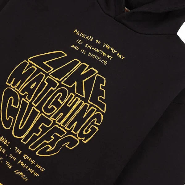 Cuffs Hooded Sweatshirt in Black