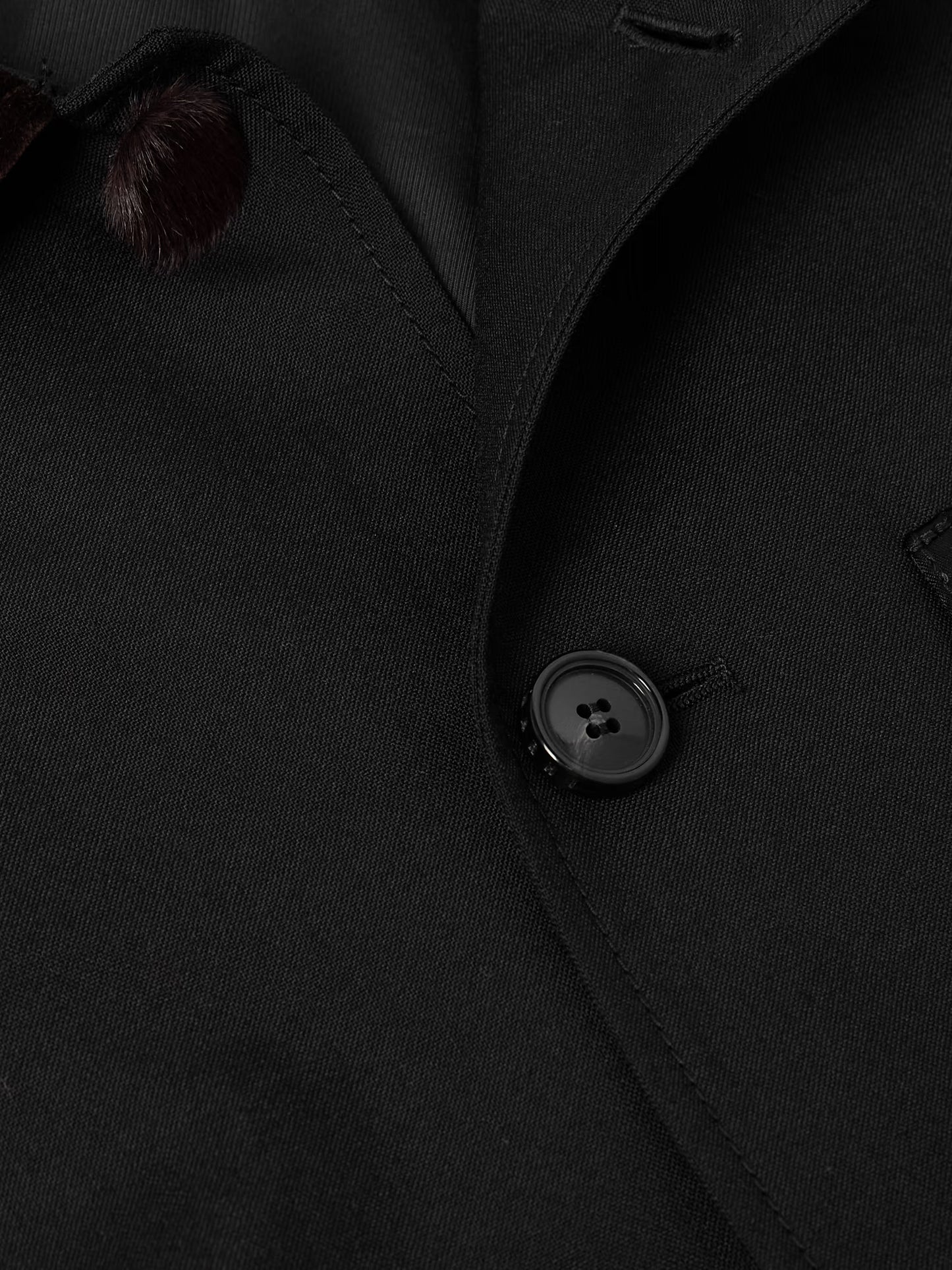 Tropical Wool Jacket in Black