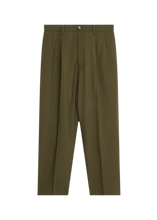 Load image into Gallery viewer, Tailored Wool Pants in Olive