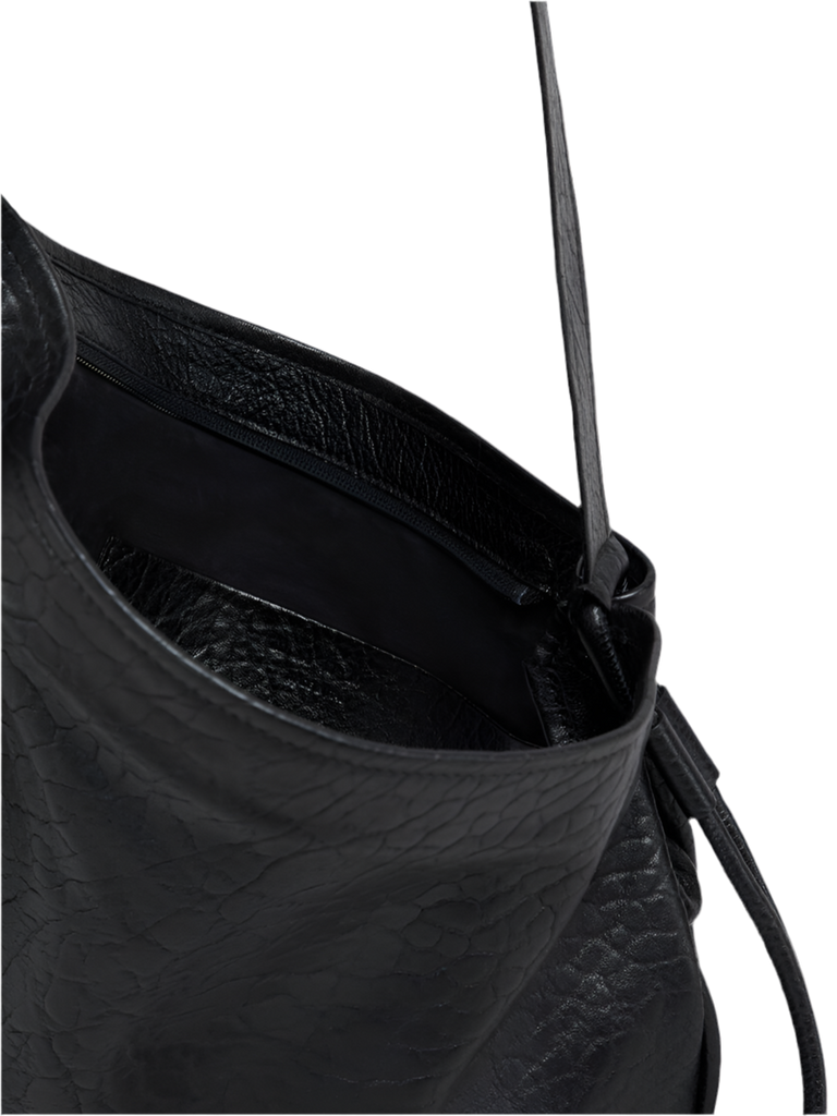 Small Nappa Hobo Bag in Black