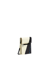 Load image into Gallery viewer, Tribeca Pouch with Shoelace Strap in Black/White