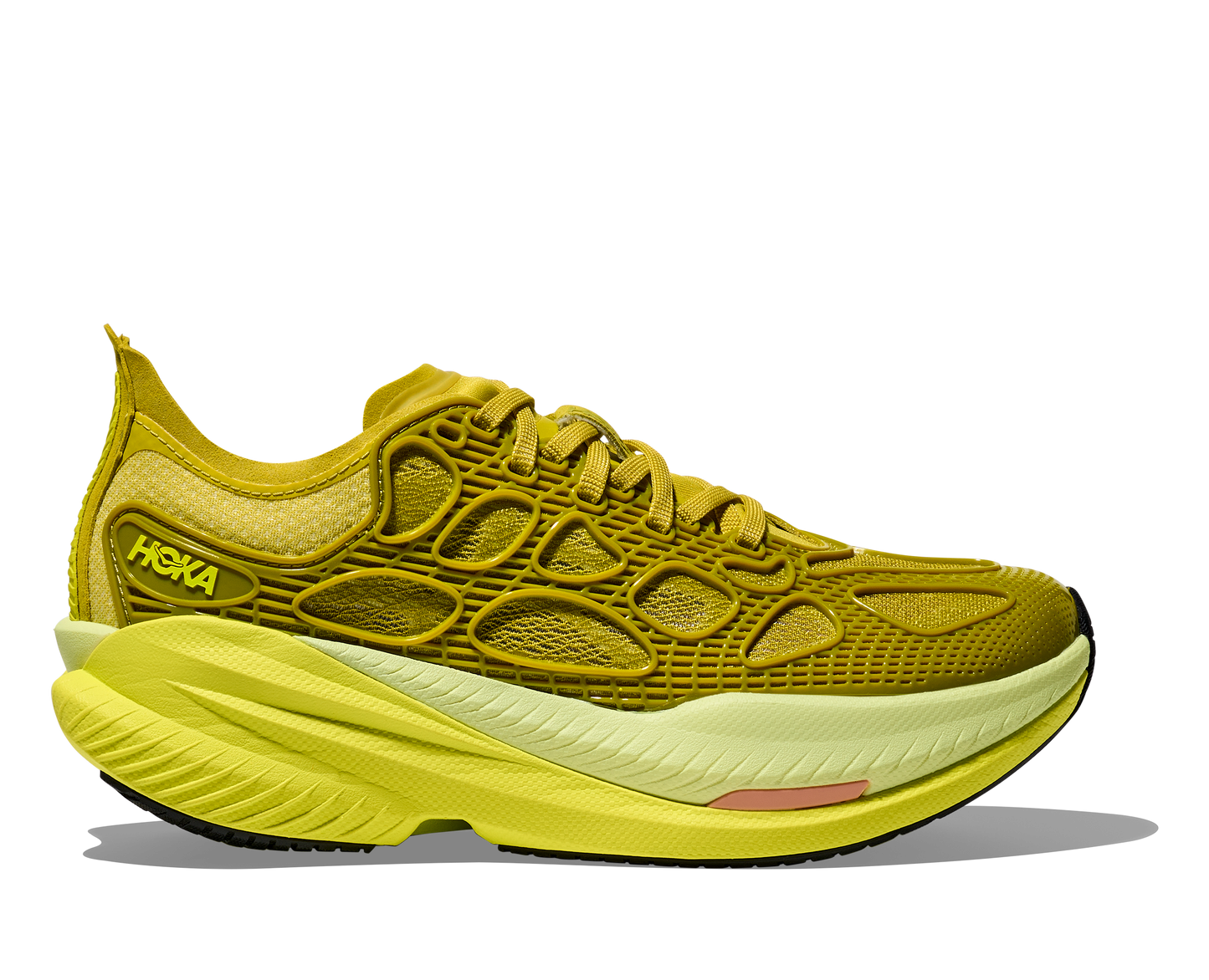 Mach x Caged in Pea Green/Hoka Citrus