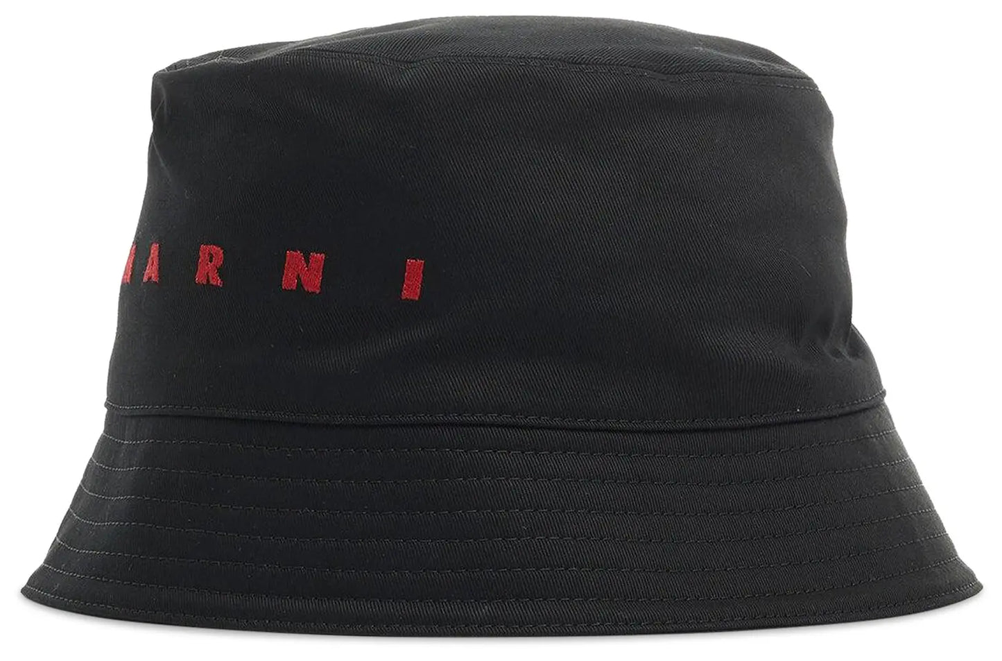 Embroidered Logo Bucket Hat in Black