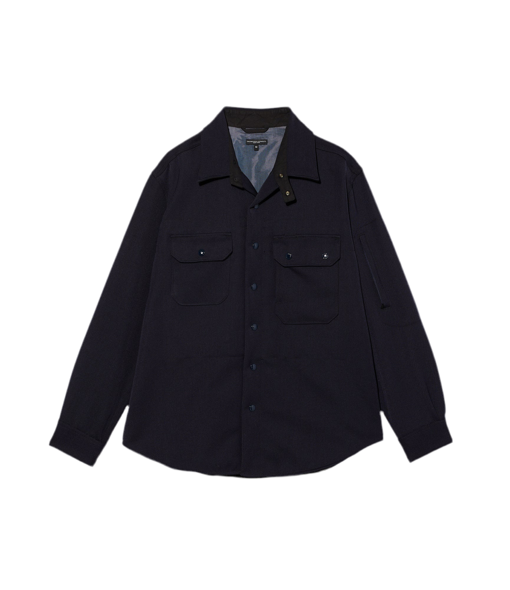 CPO Shirt Jacket in Dark Navy Heavy Wool Elastique – www.manifest.us CPO Shirt Jacket in Dark Navy Heavy Wool Elastique – www.manifest.us