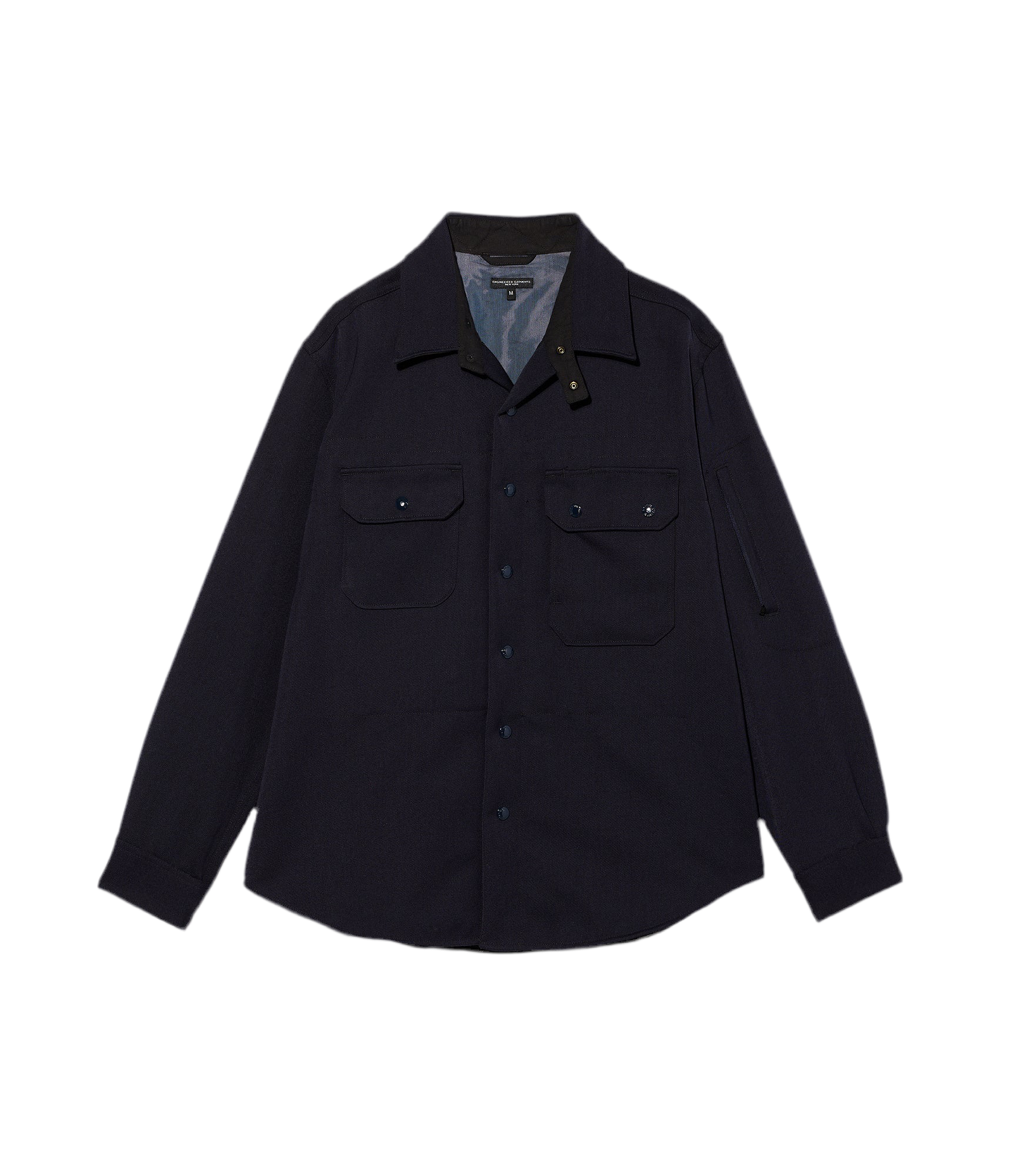 CPO Shirt Jacket in Dark Navy Heavy Wool Elastique