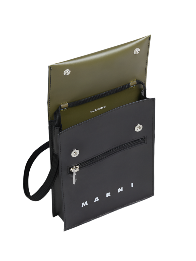 Tribeca Shoulder Bag in Black/Green