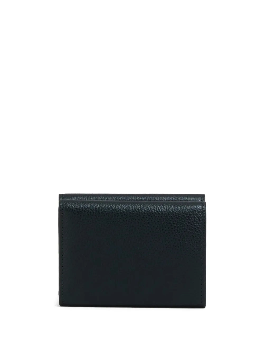 Logo-Embroidered Leather Wallet in Black