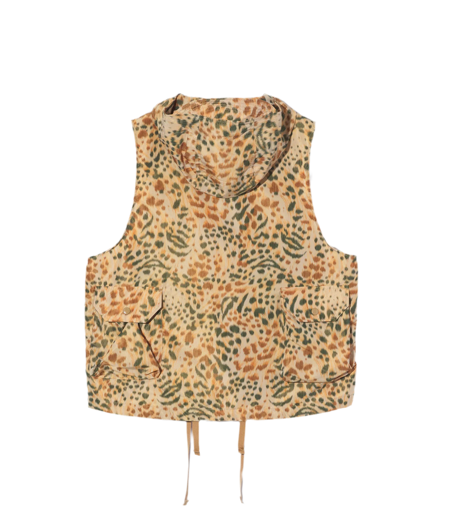 Field Vest in Brown Leopard Print