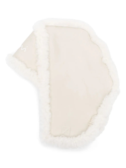 Lambskin Trapper Hat in Stone White