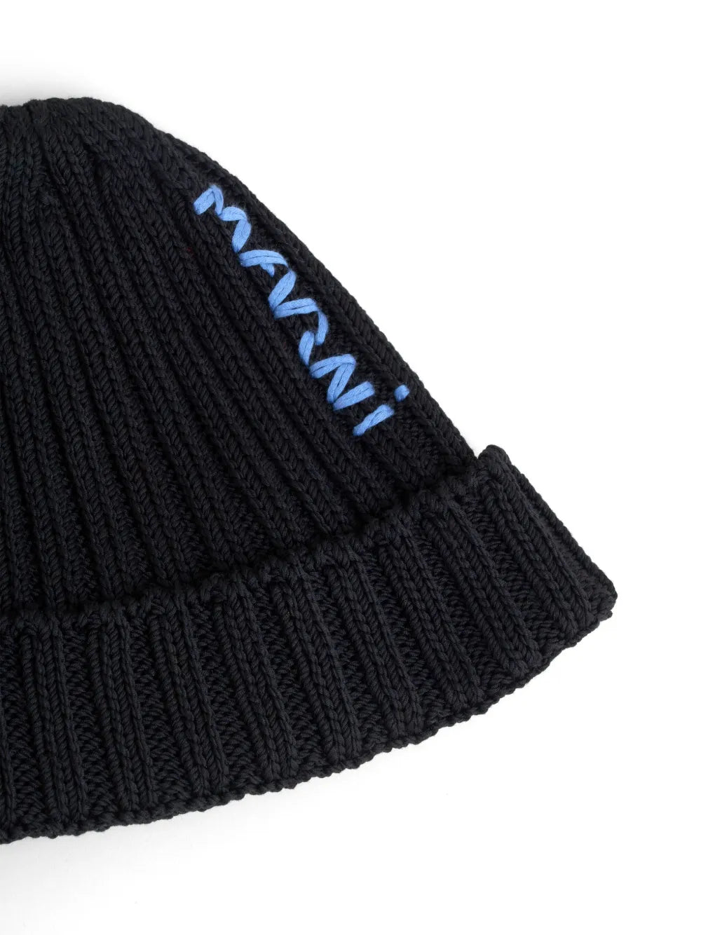 Embroidered Logo Beanie in Navy