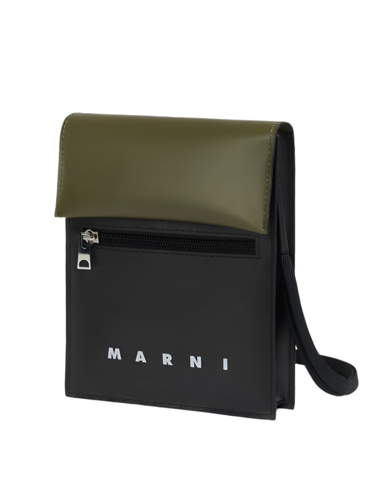 Tribeca Shoulder Bag in Black/Green