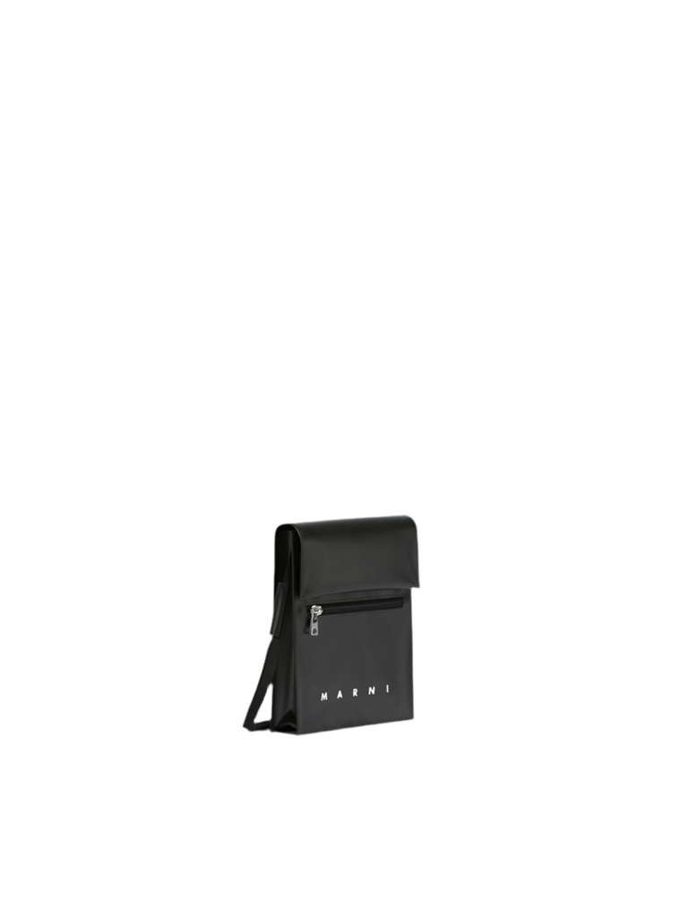Pouch with Shoelace Strap in Black