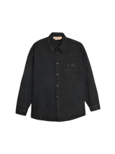 Load image into Gallery viewer, Marble Dyed Denim Shirt in Black