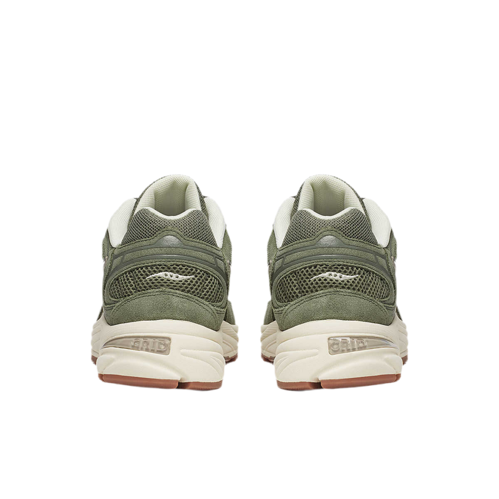 Grid Jazz 9 Suede in Olive/Off White