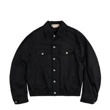 Load image into Gallery viewer, Yarn Dyed Cotton Denim Jacket in Black