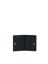 Load image into Gallery viewer, Leather Bifold Wallet with Marni Mending Embroidery in Black