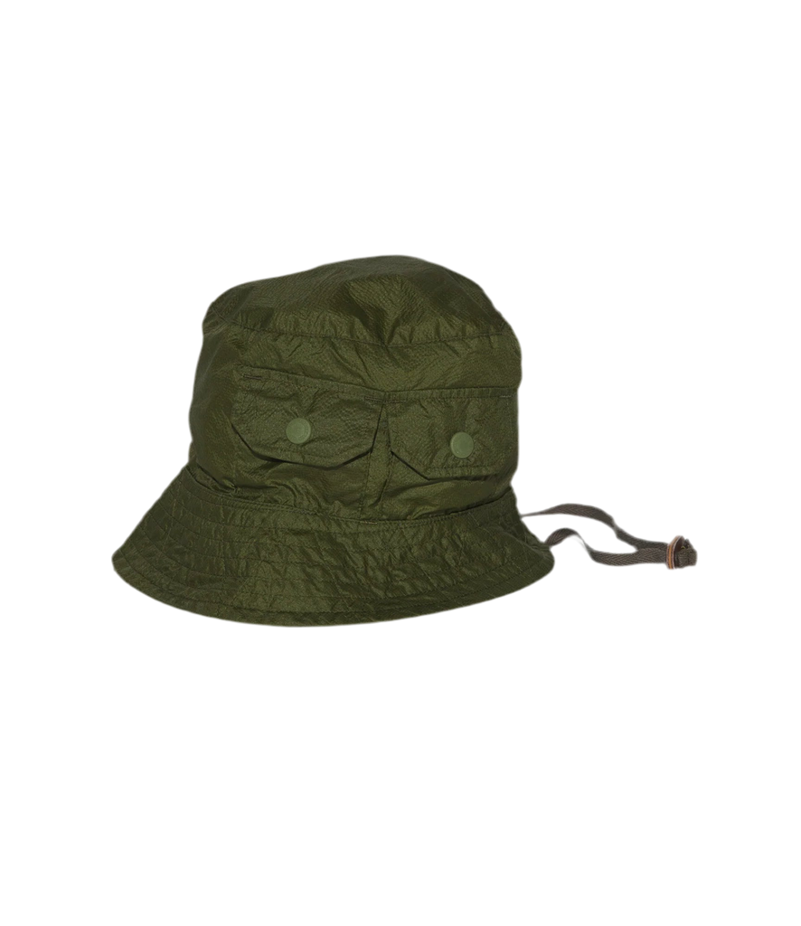 Explorer Hat in Olive Nylon Micro Ripstop
