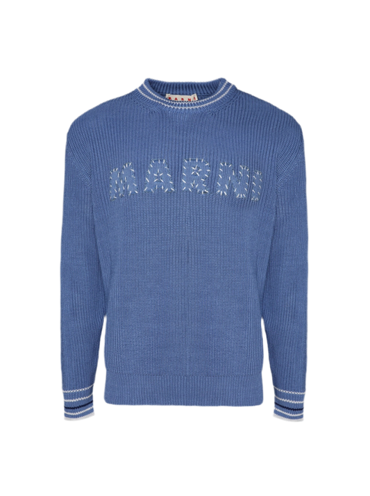 Cotton Knit Sweater in Opal