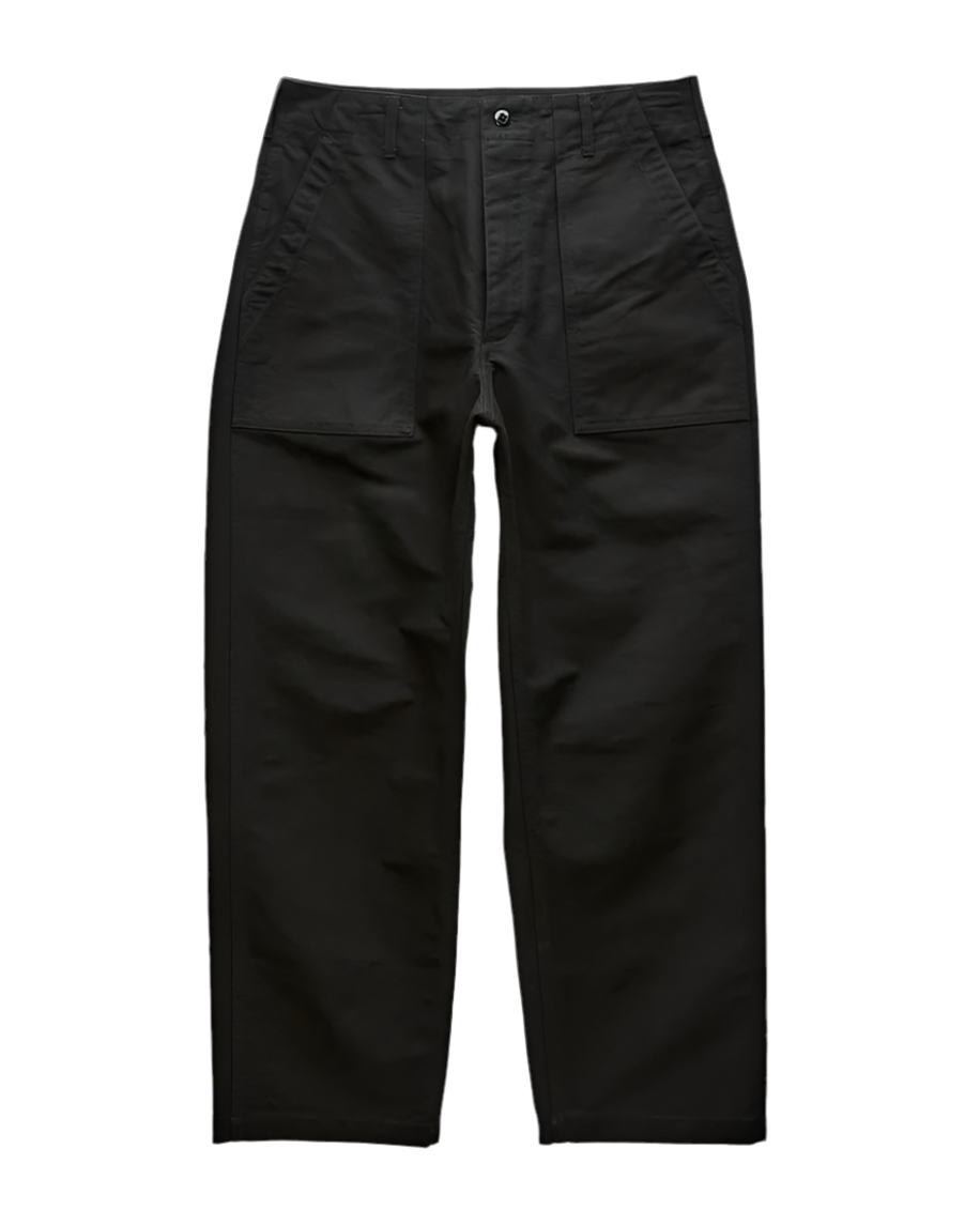 Fatigue Pant in Black Cotton Double Cloth